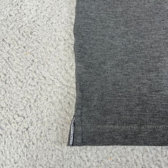 Lands End T-Shirt Mens Medium Dark Grey Crew Neck Lightweight Stretch - Picture 4 of 11